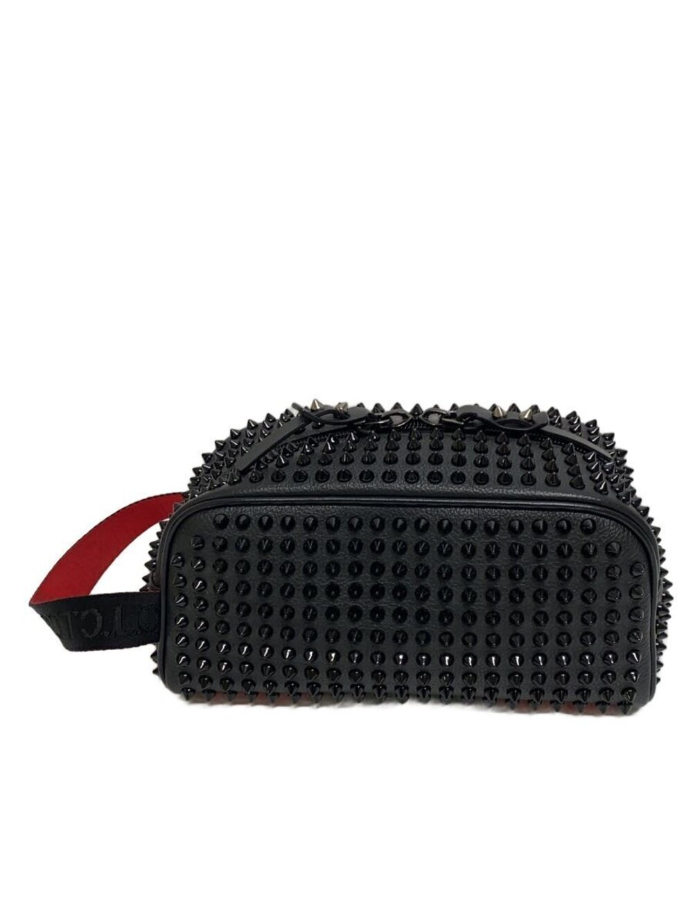 Christian Louboutin Studded Bag Spike Blaster Shoulder Leather Black